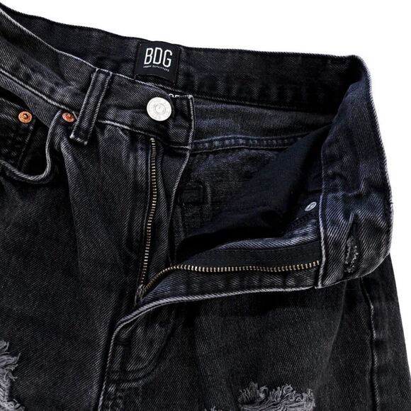 URBAN OUTFITTERS BDG Vintage Feel High-Waisted Baggy Jean Black 90s Grunge Y2k - Picture 9 of 11